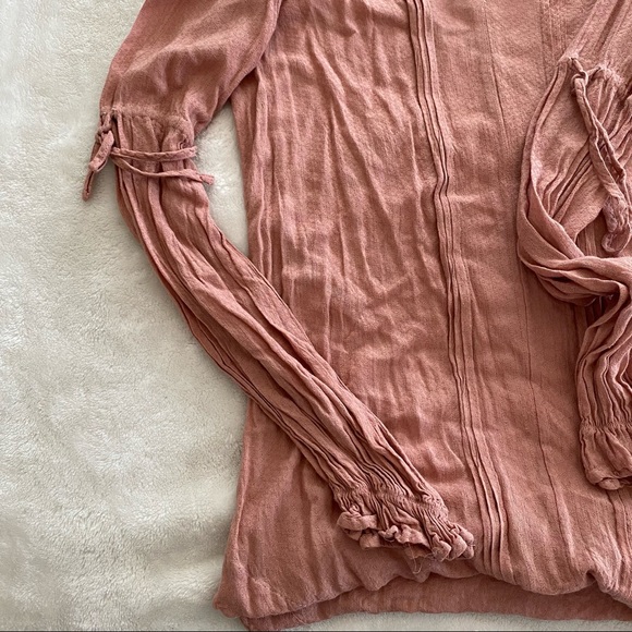 Free People Dusty Rose Peasant Top - Picture 5 of 11